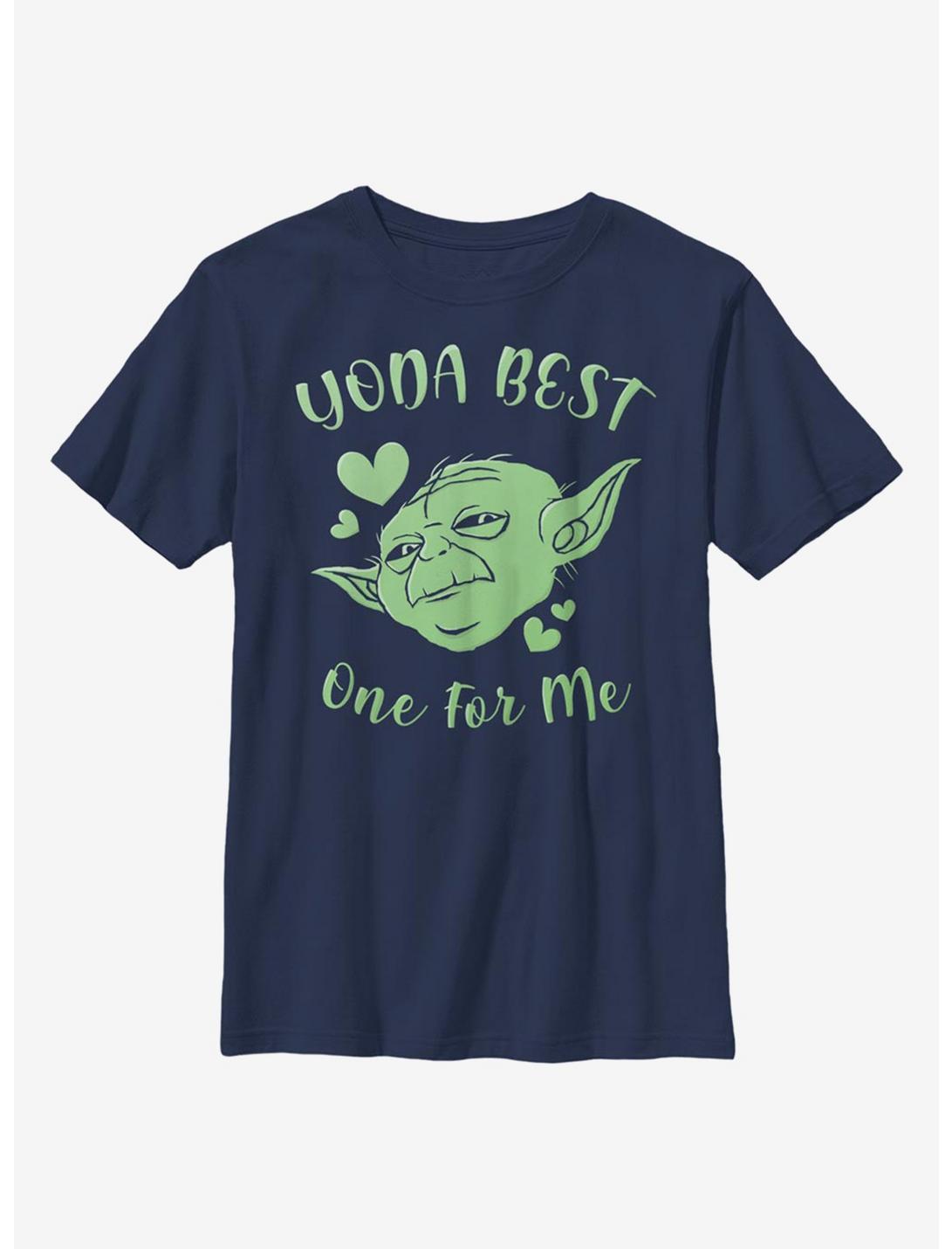 Star Wars Yoda Best Hearts Youth T-Shirt, NAVY, hi-res