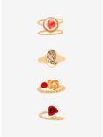Disney Beauty And The Beast Rose Chip Ring Set, , hi-res