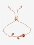 Disney Beauty And The Beast Rose Dainty Pull Cord Bracelet, , hi-res