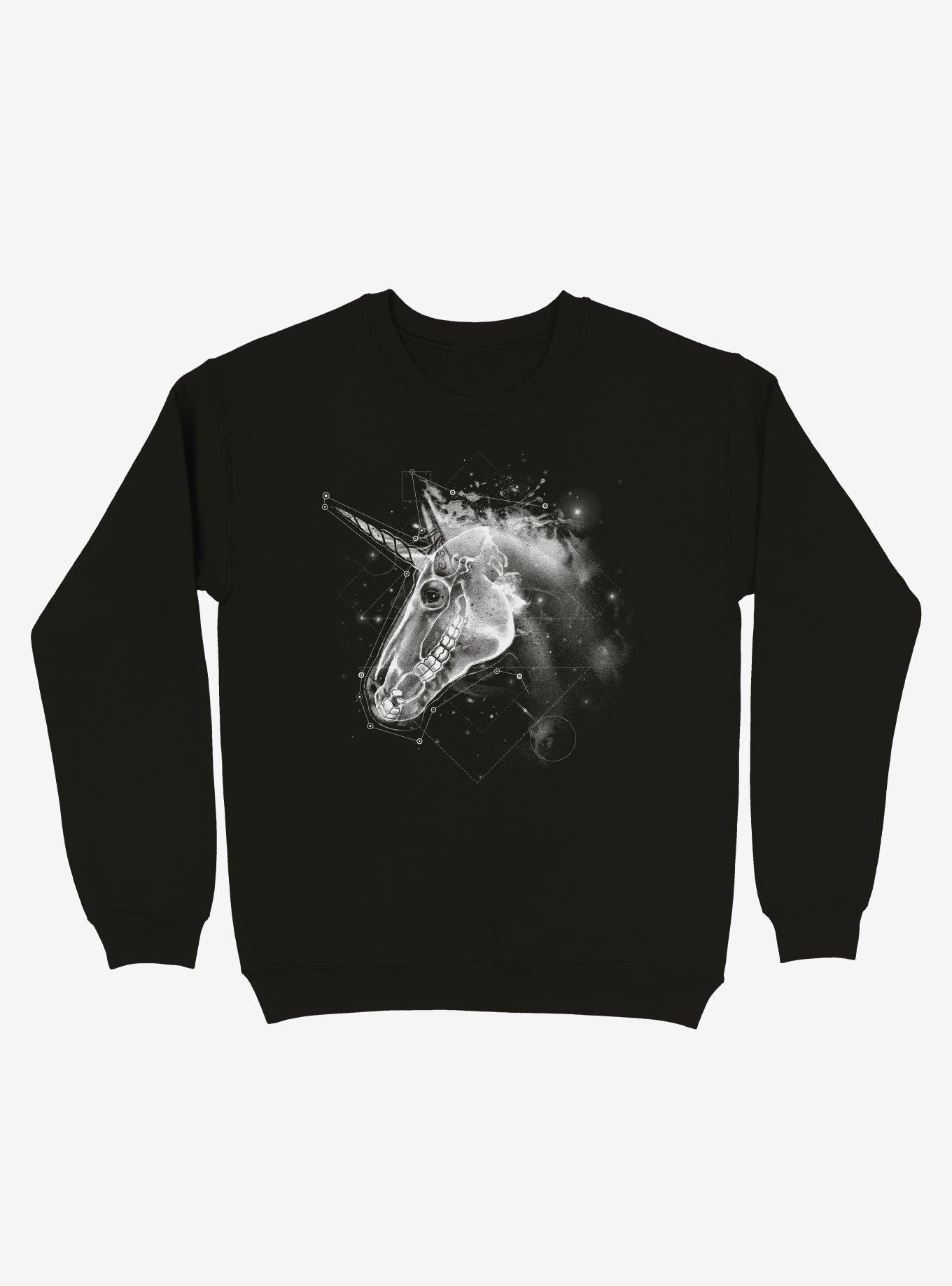 Space Constellation Unicorn Black Sweatshirt, , hi-res