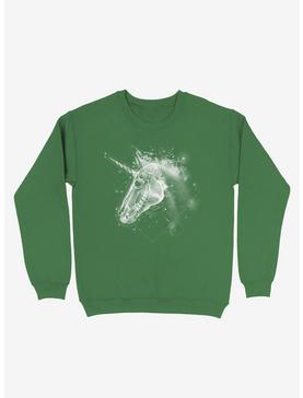 Space Constellation Unicorn Kelly Green Sweatshirt, , hi-res