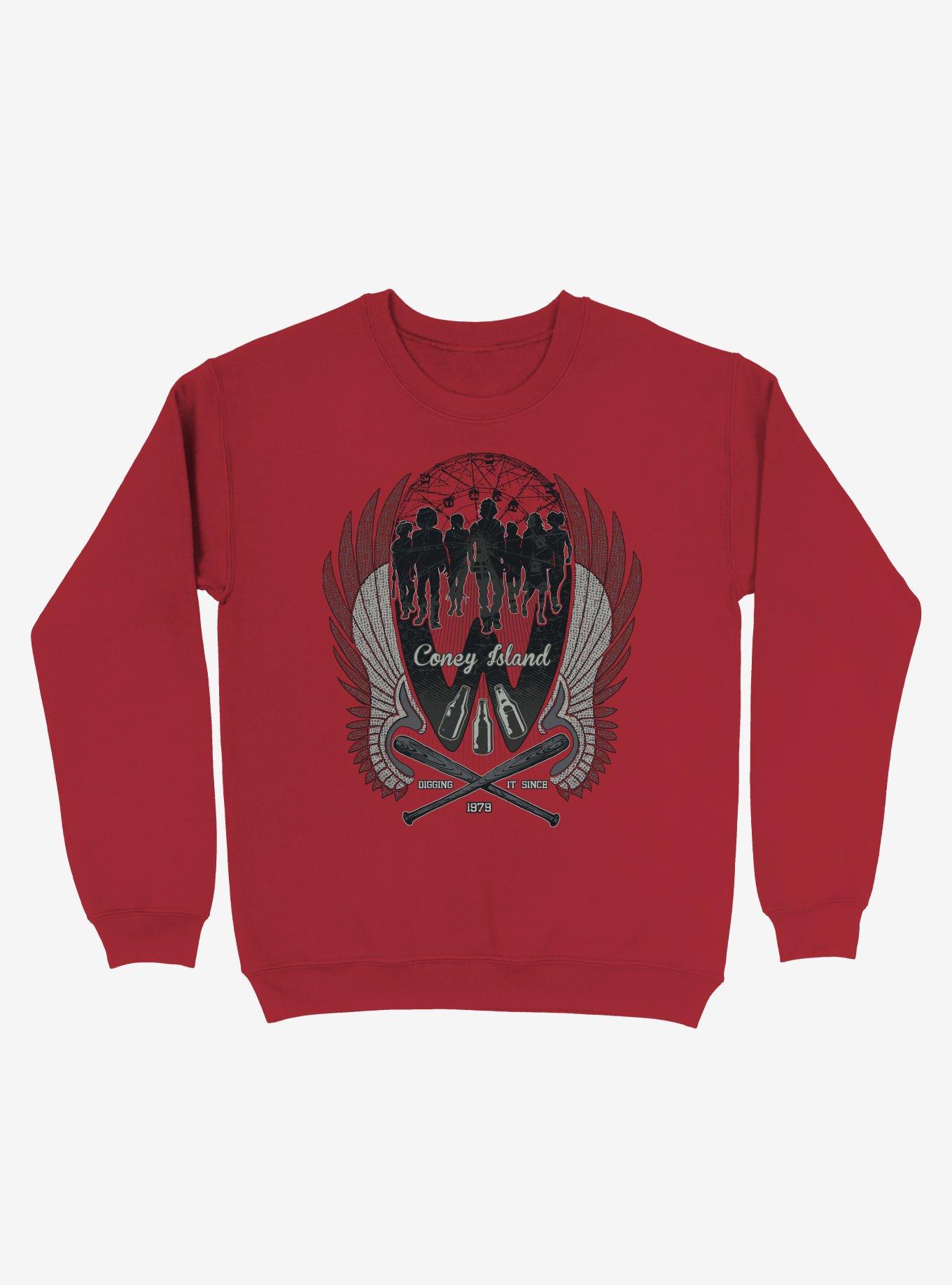Warriors Are Home Coney Island Red Sweatshirt, RED, hi-res