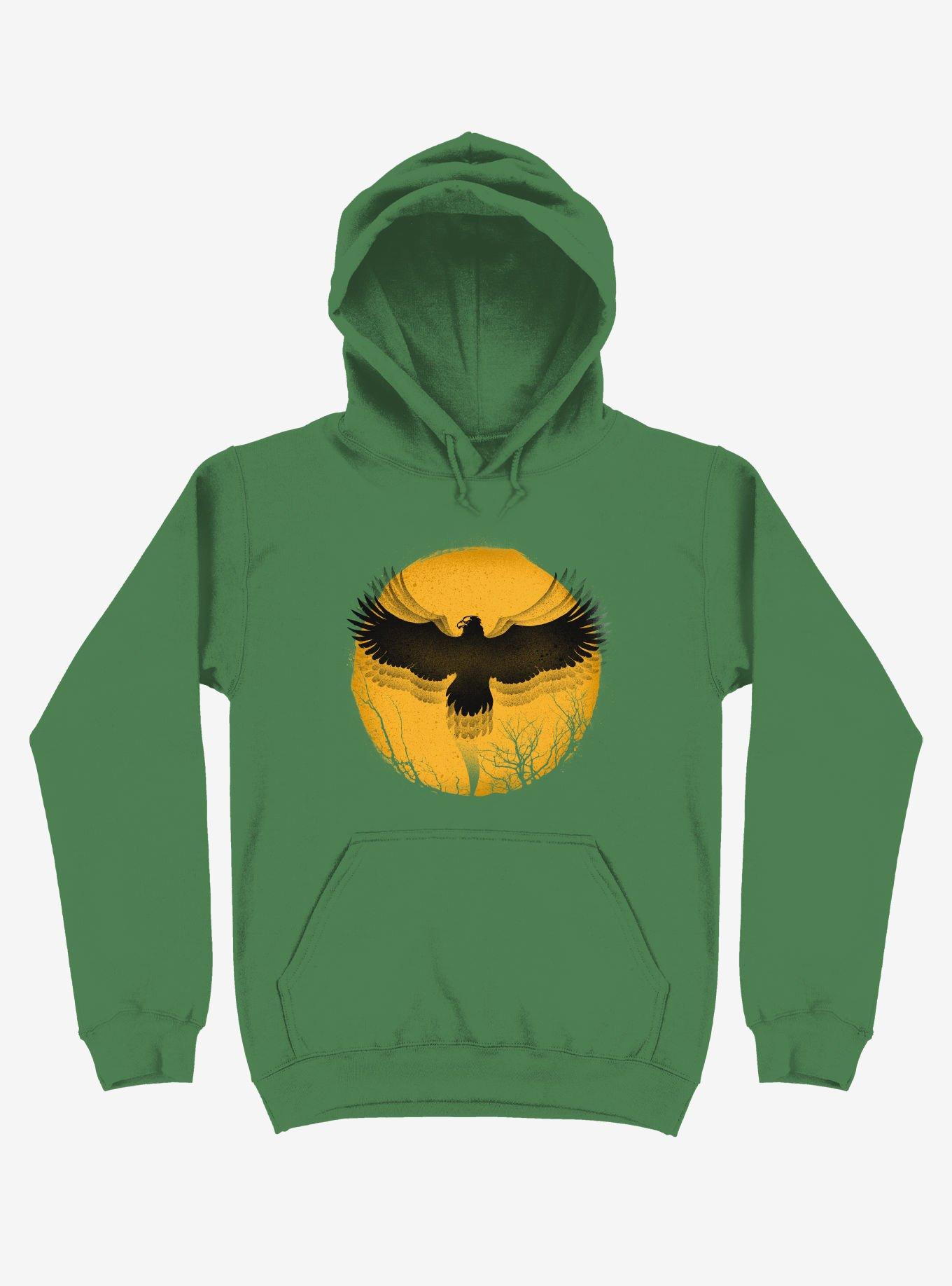 Black Bird Thunder Irish Green Hoodie, , hi-res