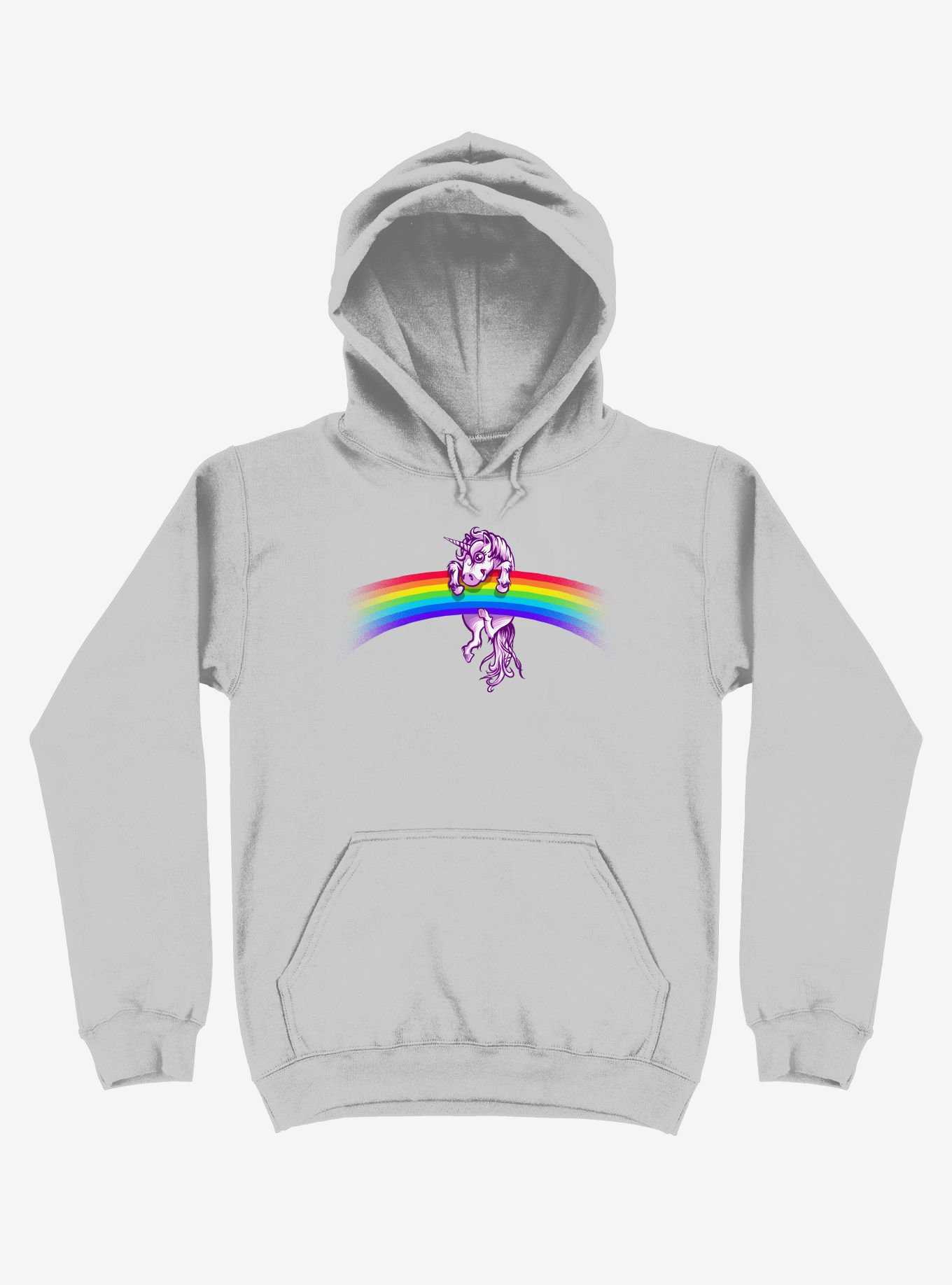Unicorn Holding Rainbow Sport Grey Hoodie, , hi-res