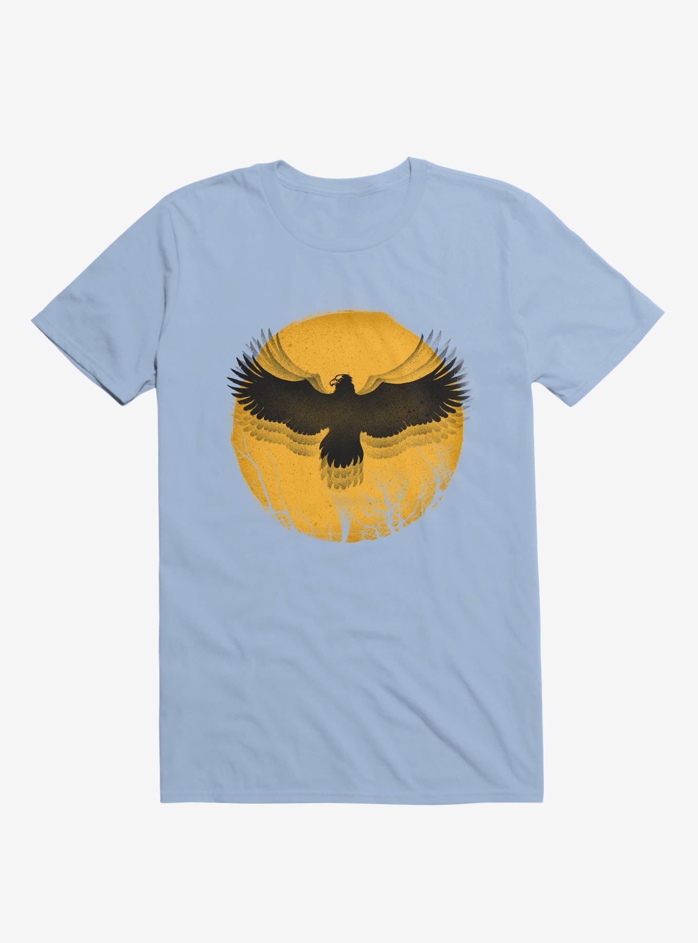 Black Bird Thunder Light Blue T-Shirt, , hi-res