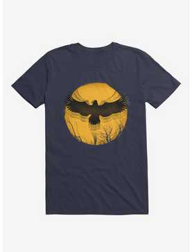 Black Bird Thunder Navy Blue T-Shirt, , hi-res
