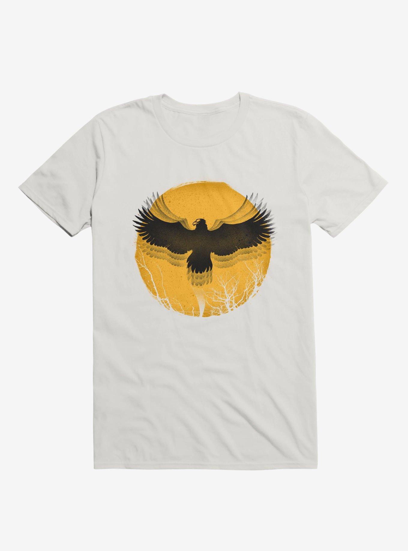 Black Bird Thunder White T-Shirt, , hi-res