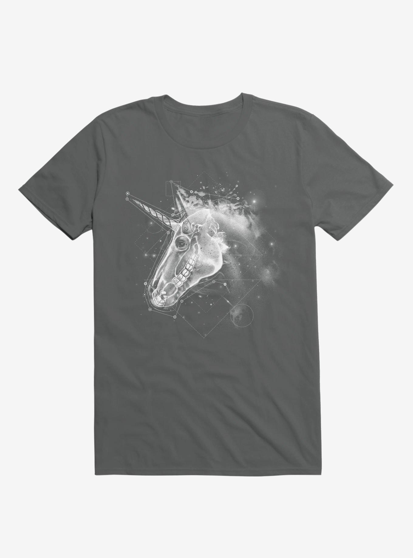 Space Constellation Unicorn Charcoal Grey T-Shirt, , hi-res