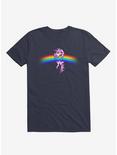 Unicorn Holding Rainbow Navy Blue T-Shirt, NAVY, hi-res