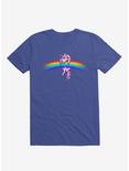Unicorn Holding Rainbow Royal Blue T-Shirt, ROYAL, hi-res