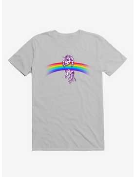 Unicorn Holding Rainbow Ice Grey T-Shirt, , hi-res