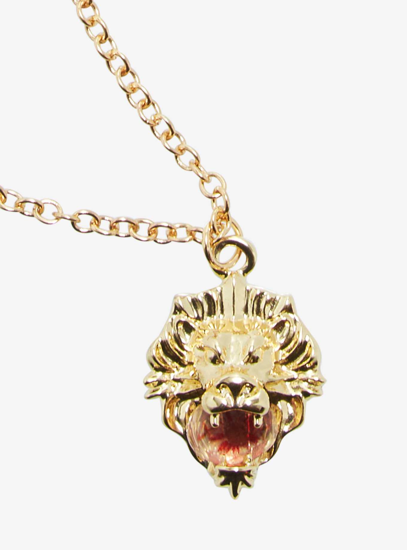 Harry Potter Gryffindor Dried Flower Crystal Lion Necklace, , hi-res
