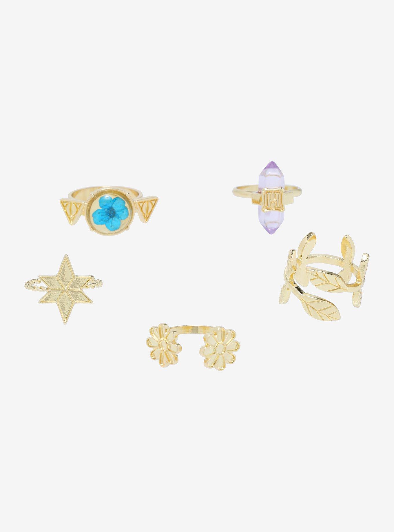 Harry Potter Crystal Floral Ring Set, , hi-res