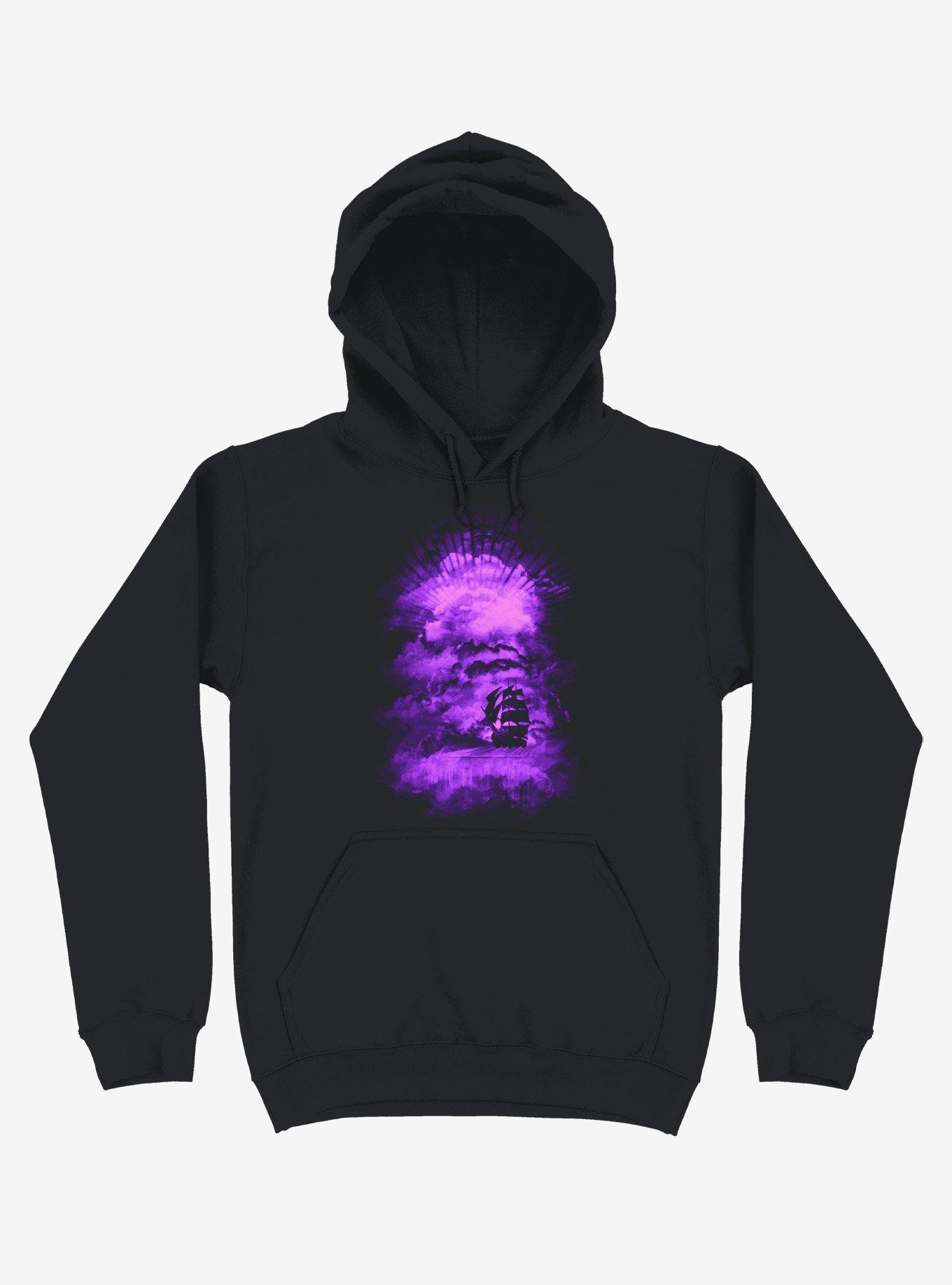 Ship Sailing Into The End Of The Bright World Black Hoodie, , hi-res