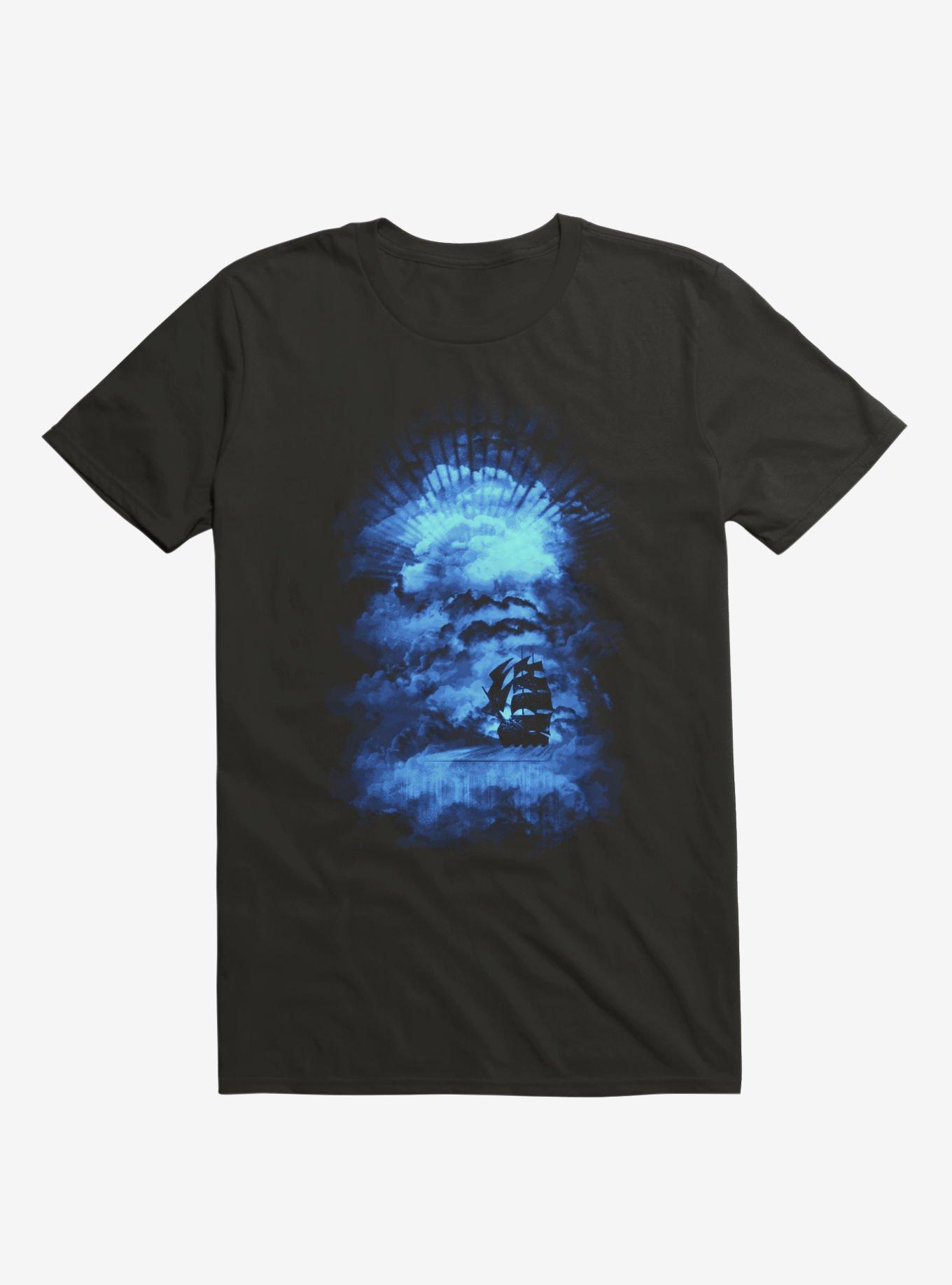 Ship Sailing To The End Of The Bright World Black T-Shirt, , hi-res