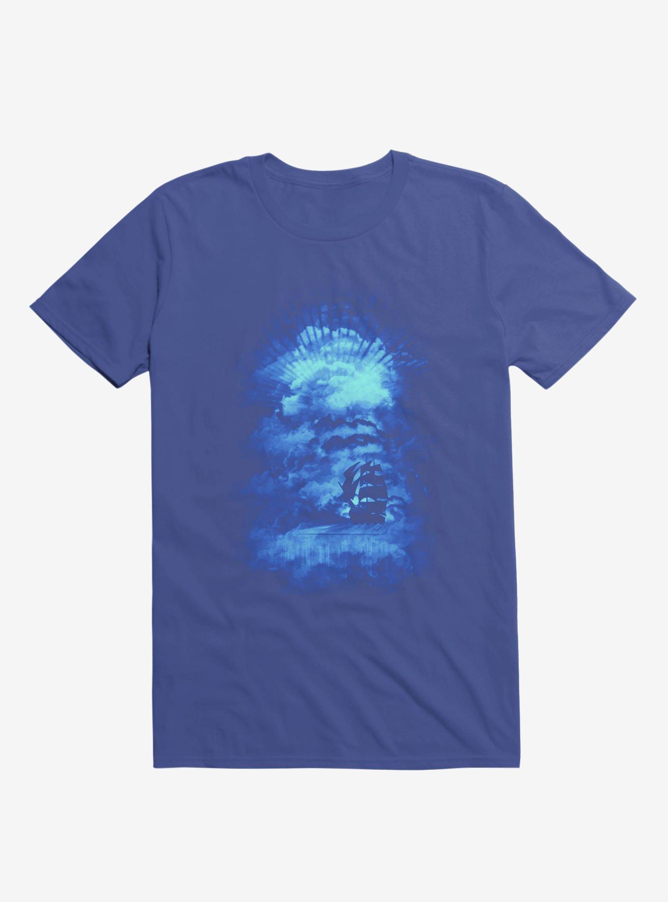 Ship Sailing To The End Of The Bright World Royal Blue T-Shirt, ROYAL, hi-res