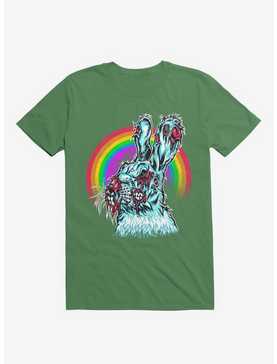 Zombie Blood Rainbow Rabbit Irish Green T-Shirt, , hi-res