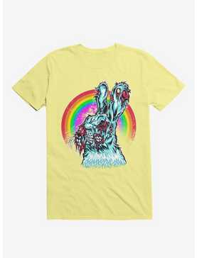 Zombie Blood Rainbow Rabbit Corn Silk Yellow T-Shirt, , hi-res