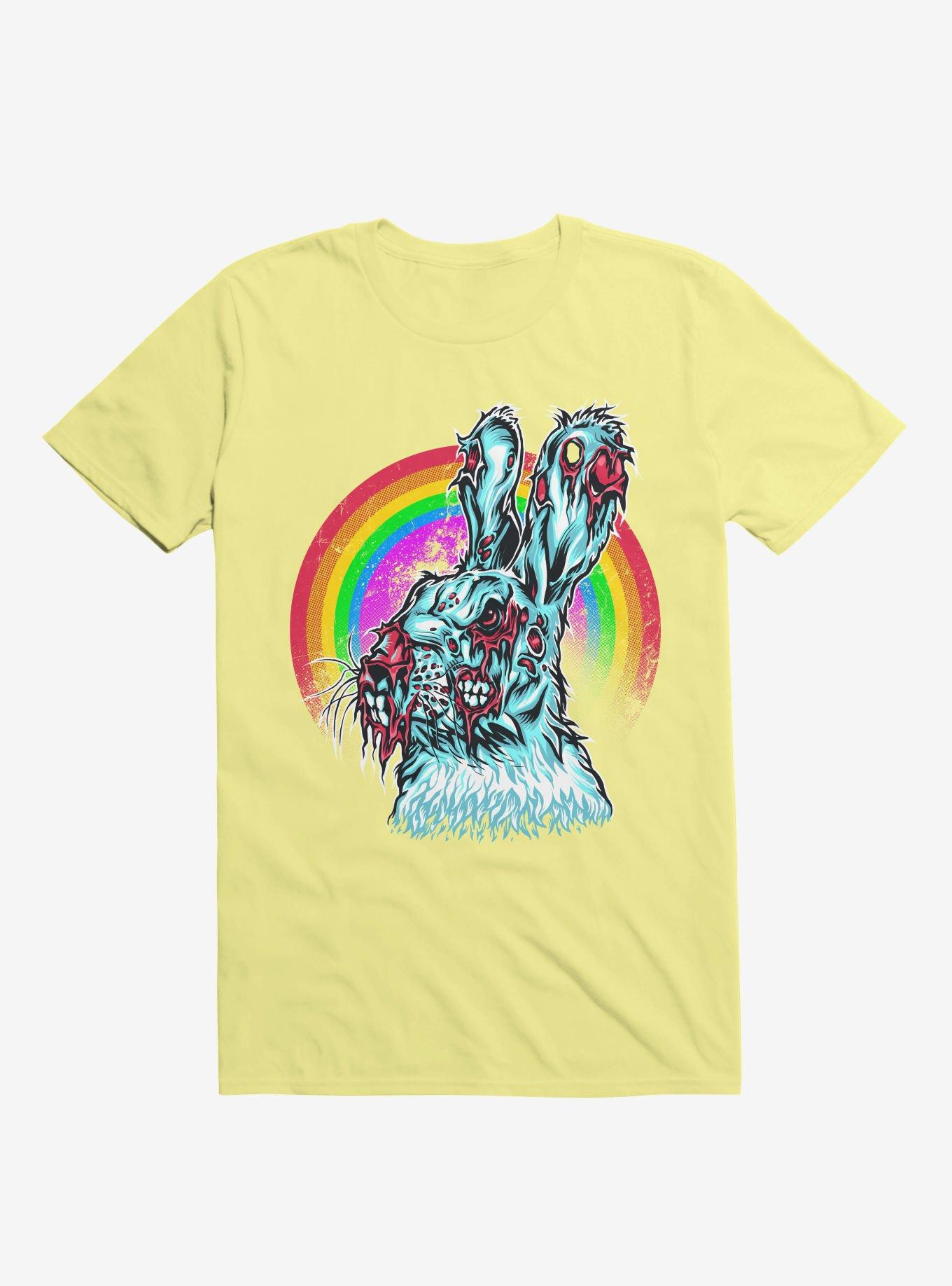 Zombie Blood Rainbow Rabbit Corn Silk Yellow T-Shirt, CORN SILK, hi-res