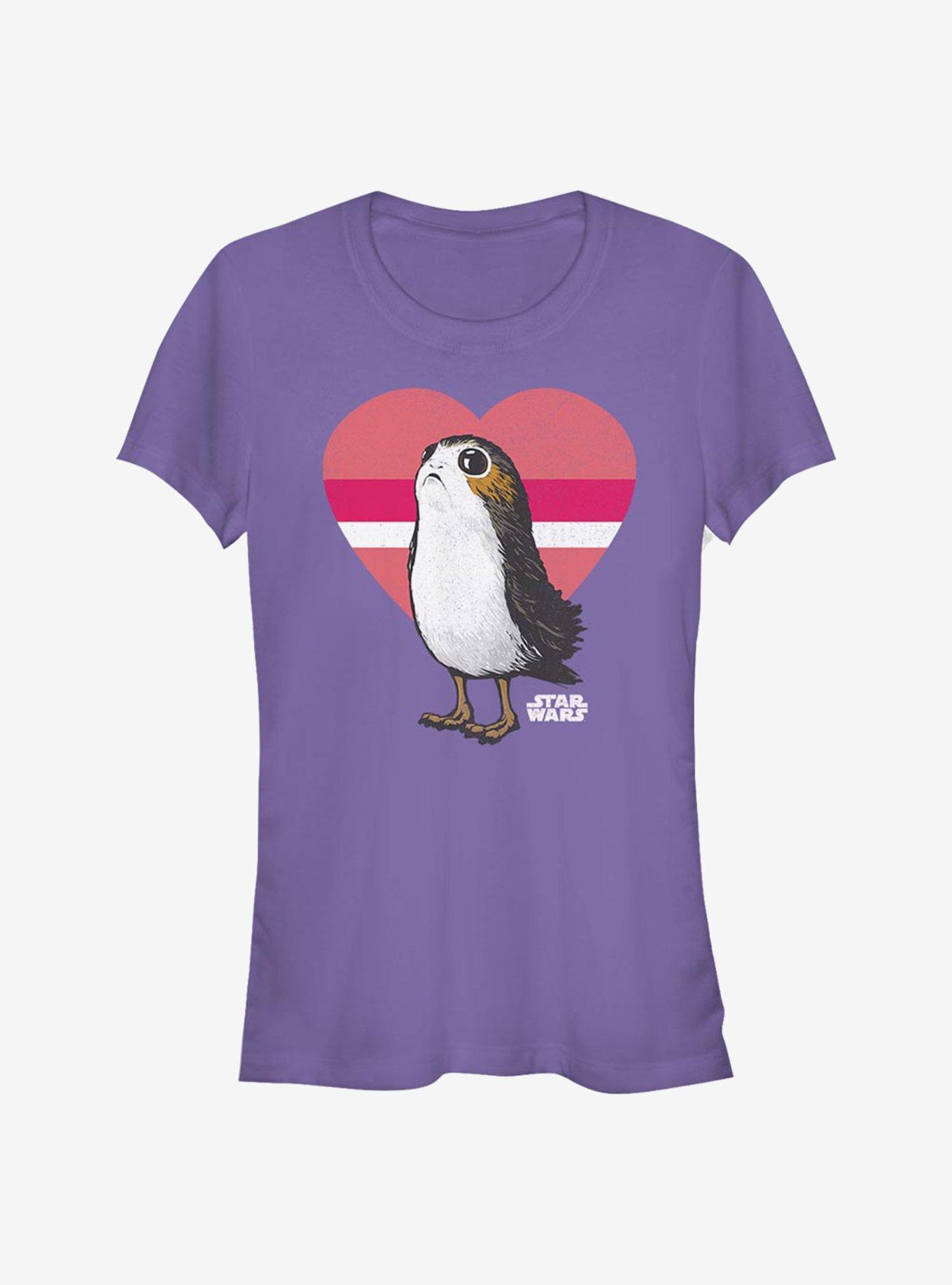 Star Wars Episode VIII The Last Jedi Porg Love Girls T-Shirt, PURPLE, hi-res