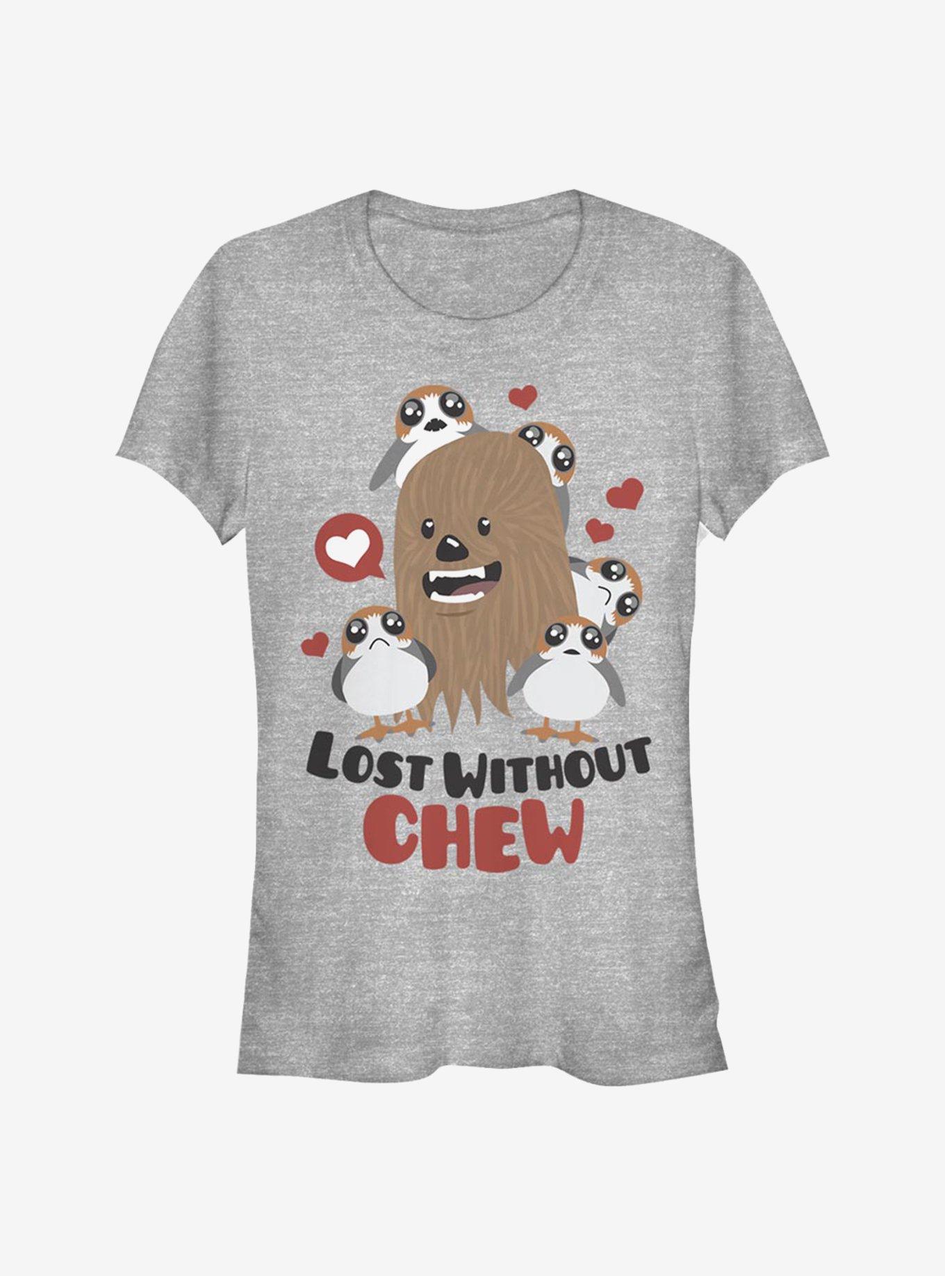 Star Wars Episode VIII The Last Jedi Chewbacca & Porgs Lost Without Chew Girls T-Shirt, , hi-res