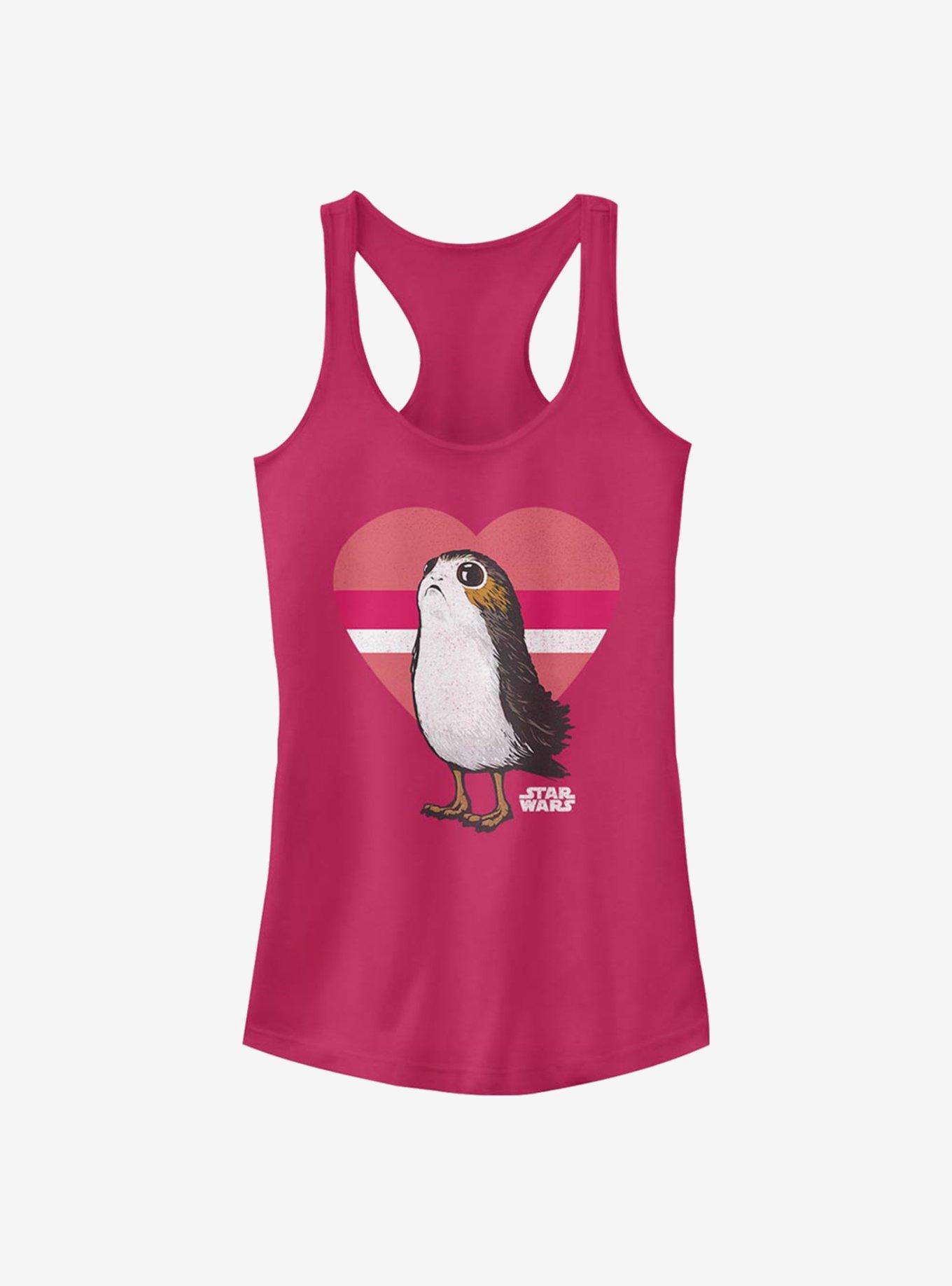 Star Wars Episode VIII The Last Jedi Porg Love Girls Tank, RASPBERRY, hi-res