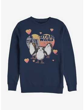 Star Wars Episode VIII The Last Jedi Porg Hearts Crew Sweatshirt, , hi-res