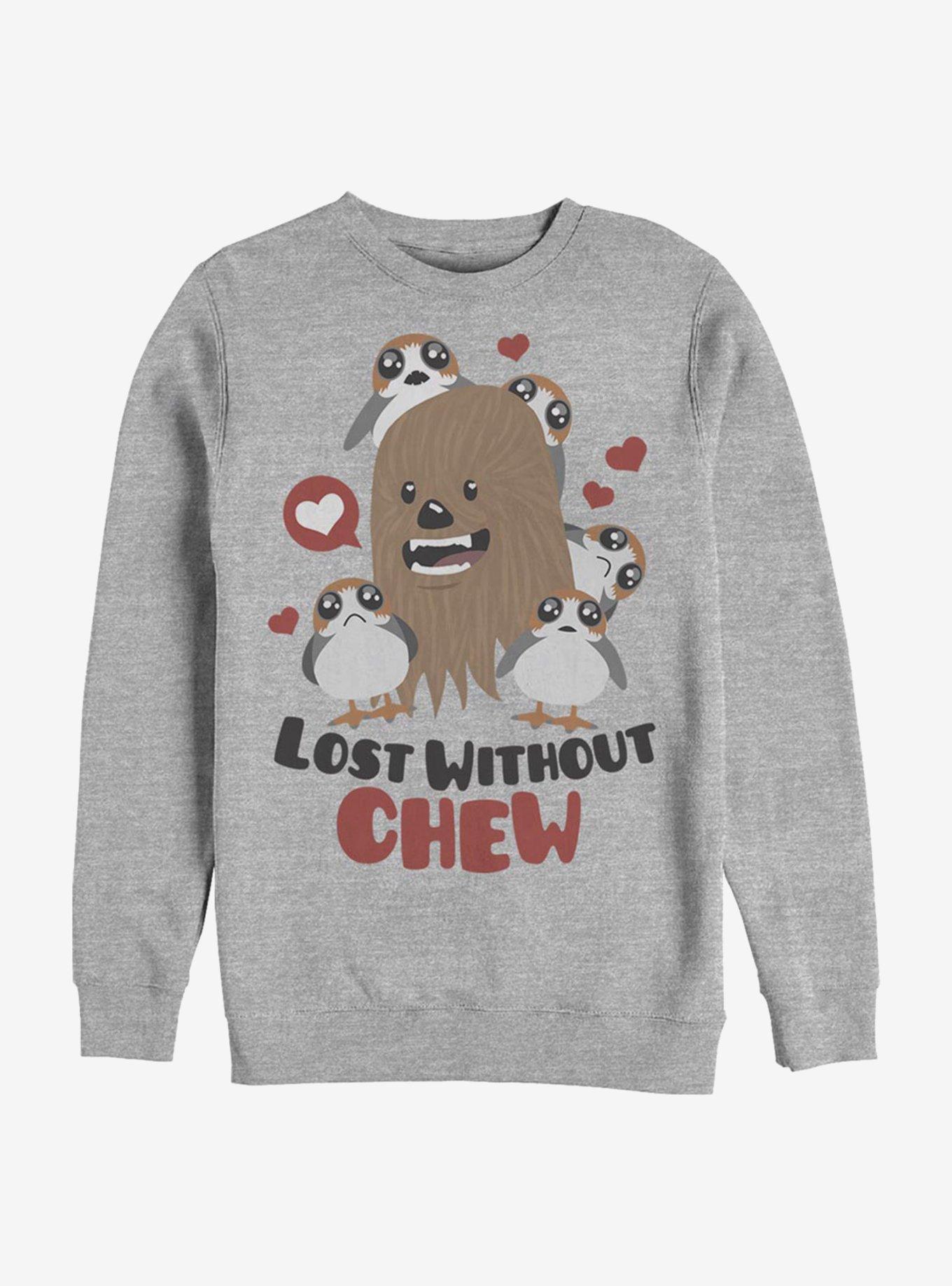 Star Wars Episode VIII The Last Jedi Lost Without Chew Sweatshirt, ATH HTR, hi-res
