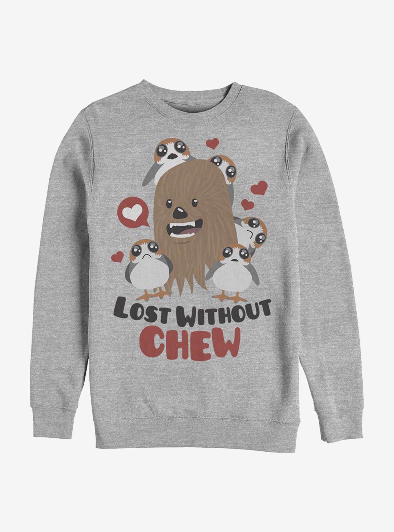 Star Wars Episode VIII The Last Jedi Chewbacca & Porgs Lost Without Chew Sweatshirt, , hi-res