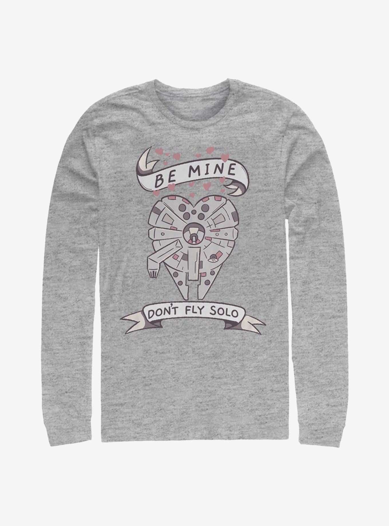 Star Wars Be Mine Falcon Long-Sleeve T-Shirt, ATH HTR, hi-res