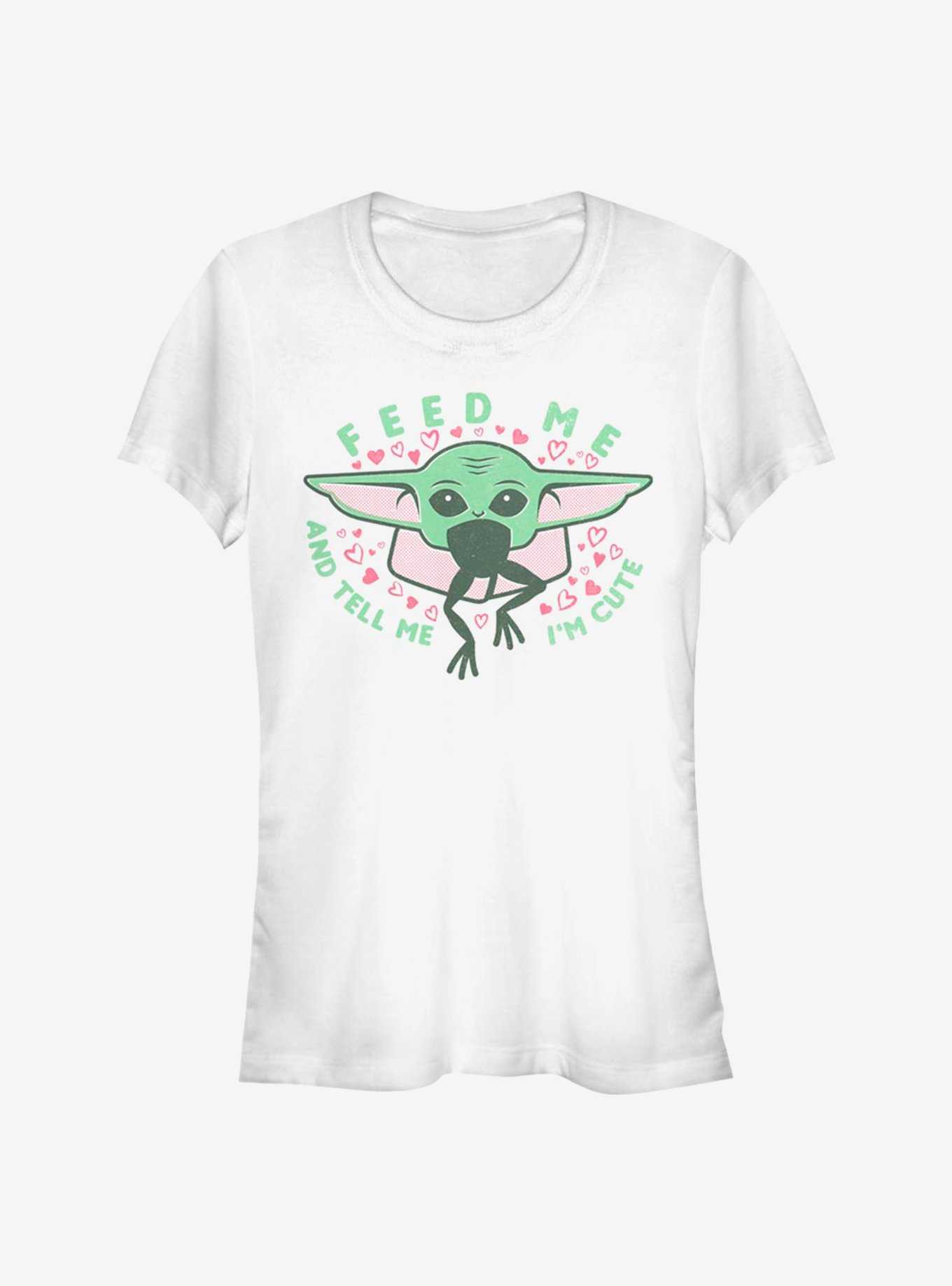 Star Wars The Mandalorian Feed Me And Tell Me I'm Cute The Child Girls T-Shirt, , hi-res