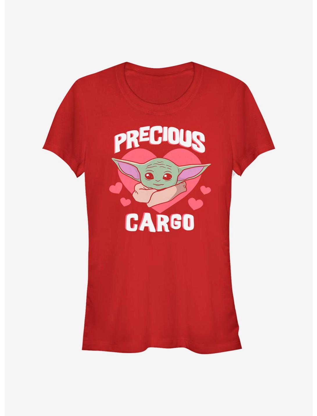 Star Wars The Mandalorian The Child Precious Cargo Hearts Girls T-Shirt, RED, hi-res