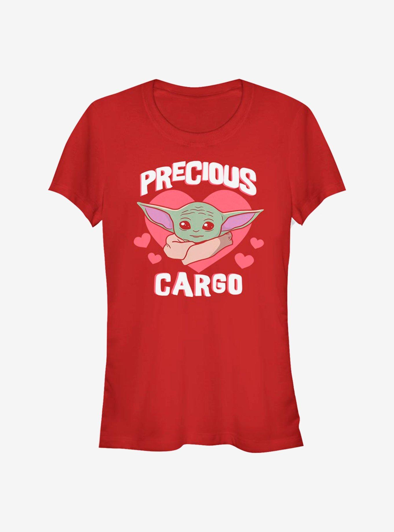 Star Wars The Mandalorian The Child Precious Cargo Hearts Girls T-Shirt, RED, hi-res
