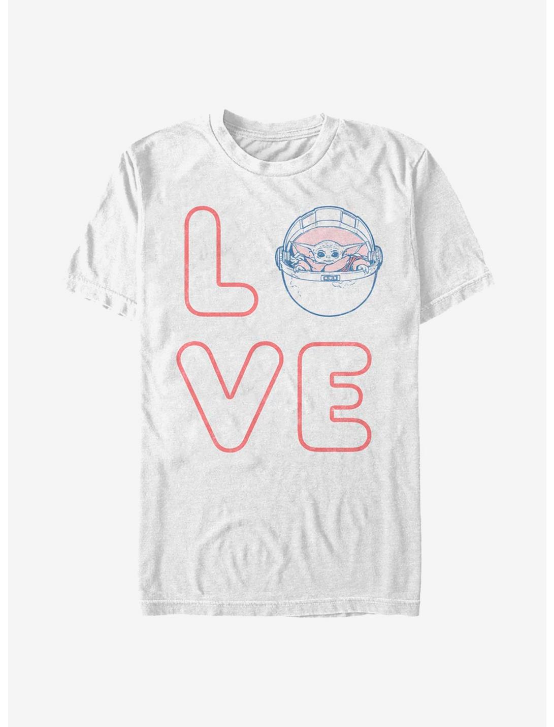 Star Wars The Mandalorian Love Stacked Grogu T-Shirt, WHITE, hi-res