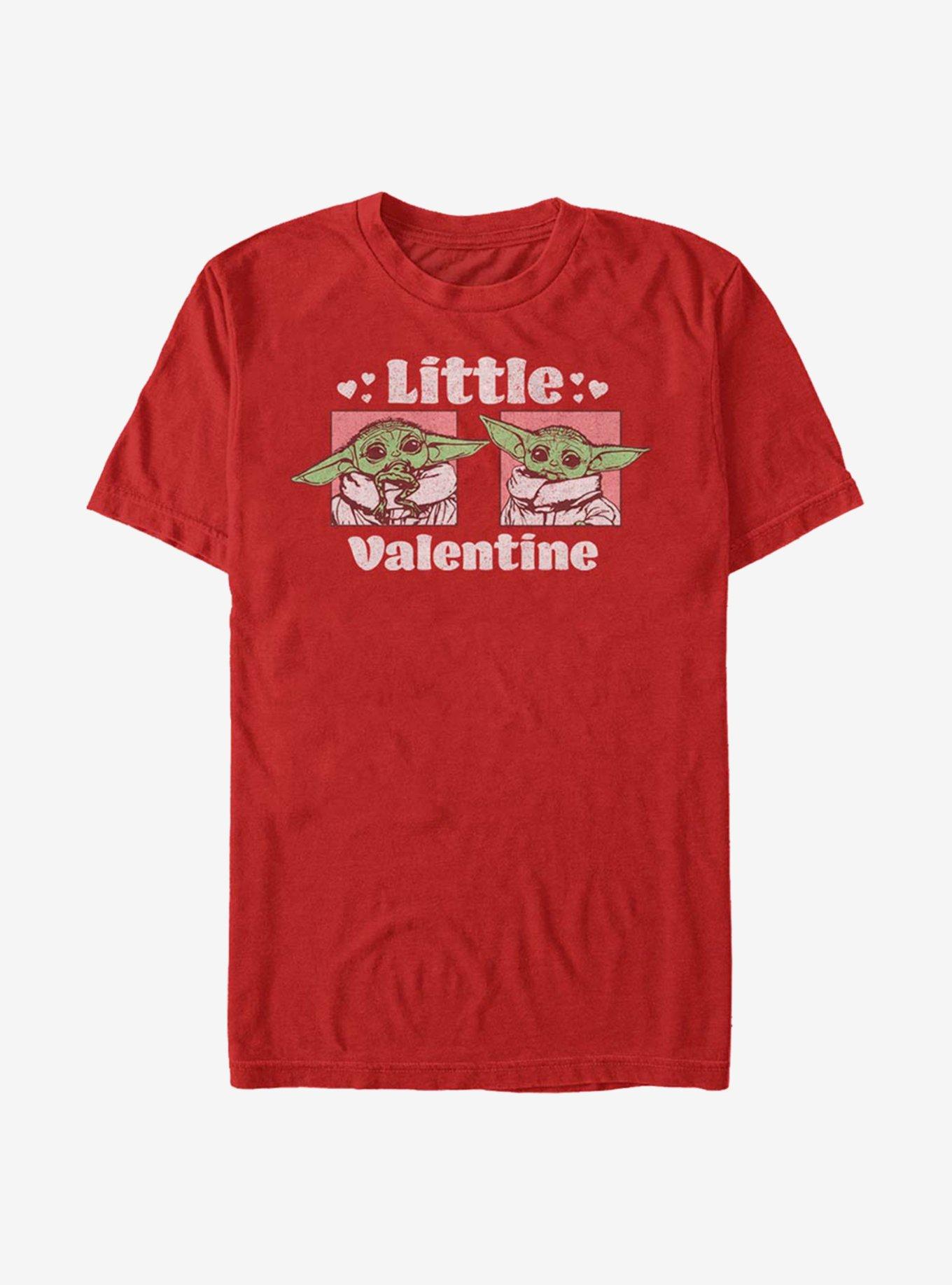 Star Wars The Mandalorian Little Valentine Grogu T-Shirt, RED, hi-res