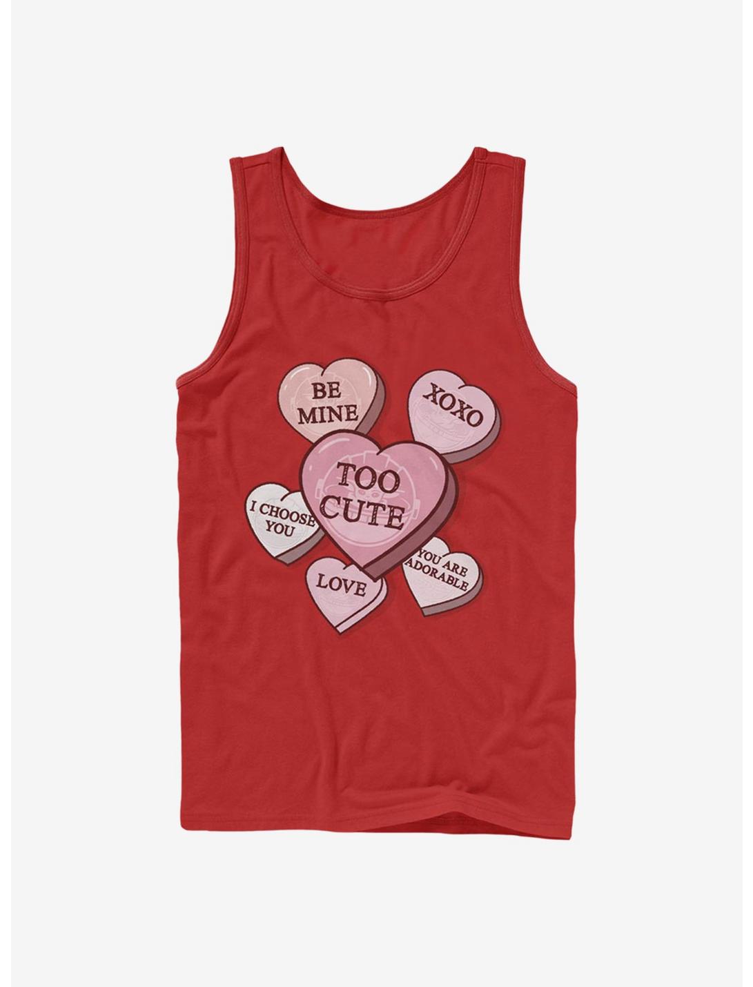 Star Wars The Mandalorian The Child Candy Hearts Tank, RED, hi-res