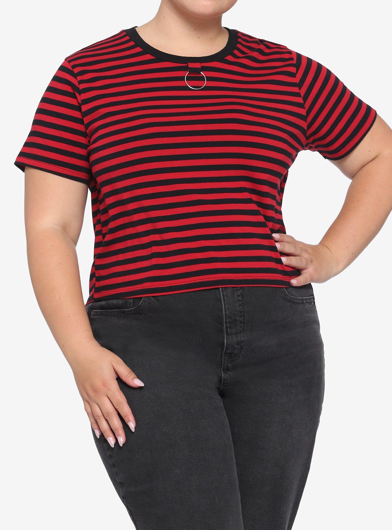 【Raucohouse】Momo stripe collar crop tee Momo stripe collar crop tee - Raucohouse | 60% - Asian