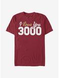 Marvel Avengers Love You 3000 T-Shirt, CARDINAL, hi-res