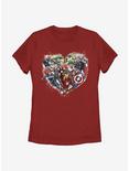 Marvel Avengers Avenger Heart Womens T-Shirt, RED, hi-res
