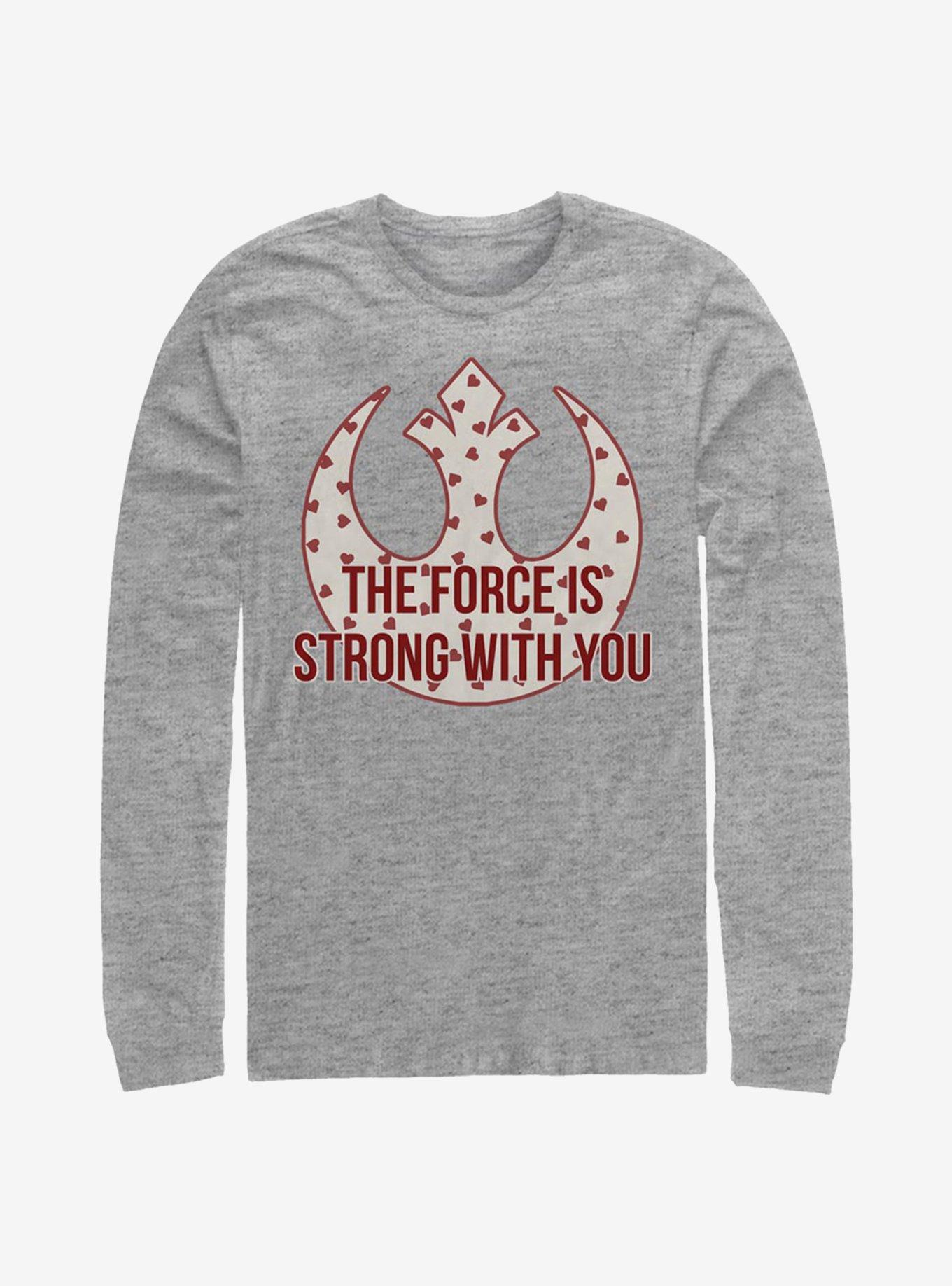 Star Wars Strong Heart Force Long-Sleeve T-Shirt, ATH HTR, hi-res view 1