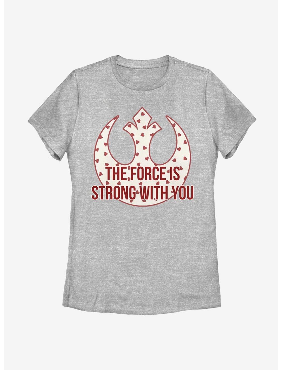 Star Wars Strong Heart Force Womens T-Shirt, ATH HTR, hi-res
