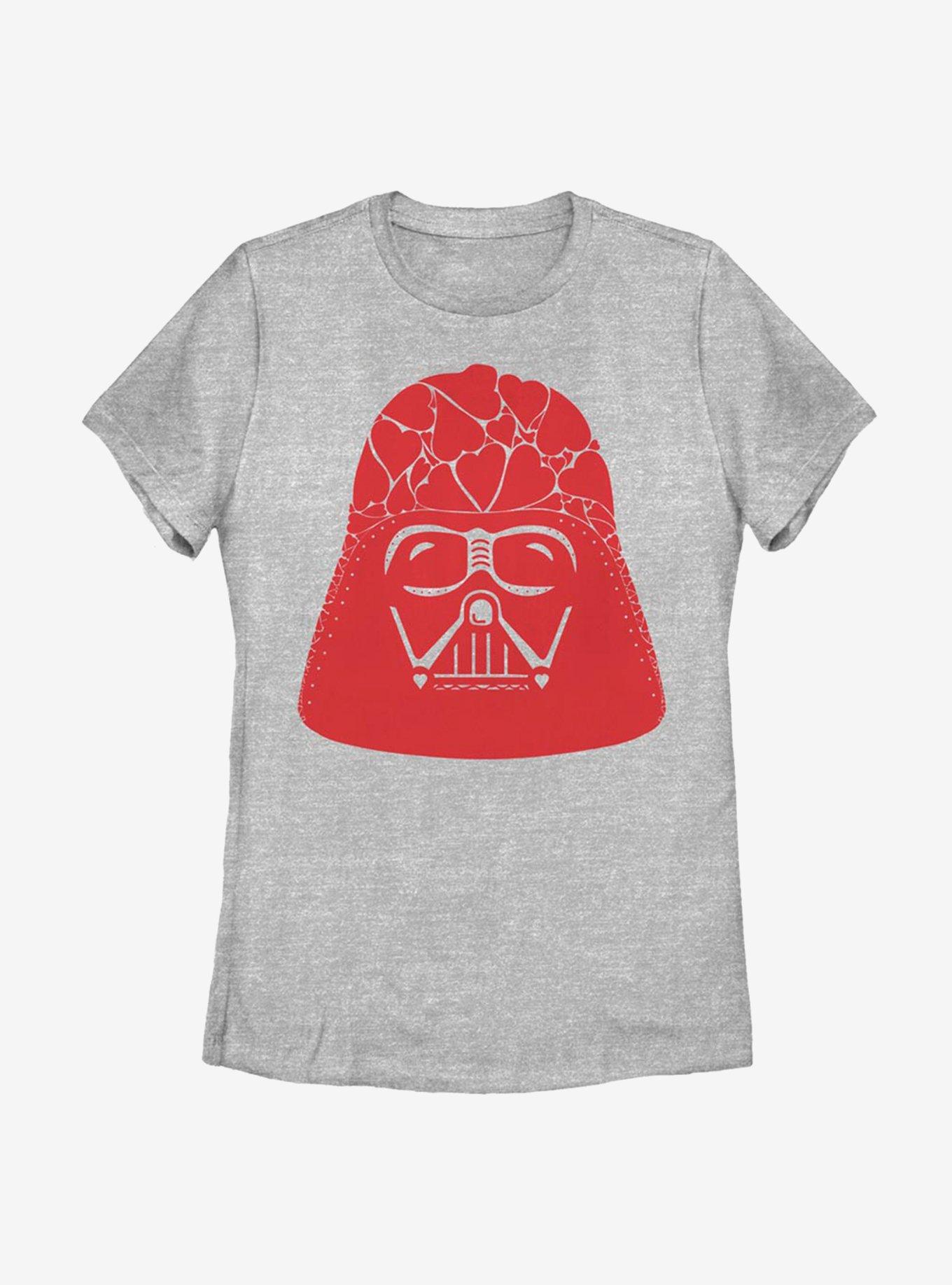 Star Wars Vader Heart Helmet Womens T-Shirt, ATH HTR, hi-res view 1