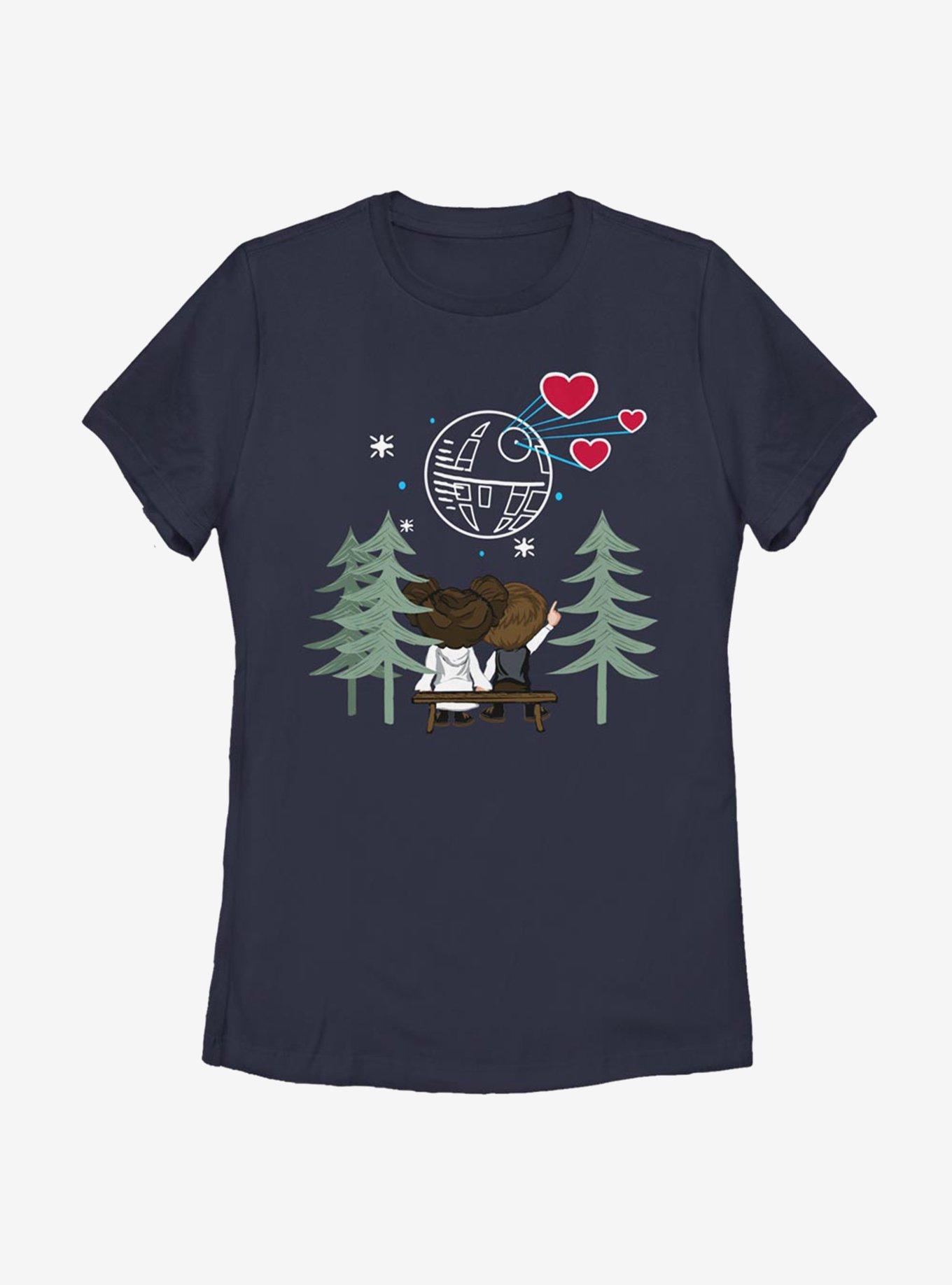 Star Wars Leia Han Love Womens T-Shirt, NAVY, hi-res