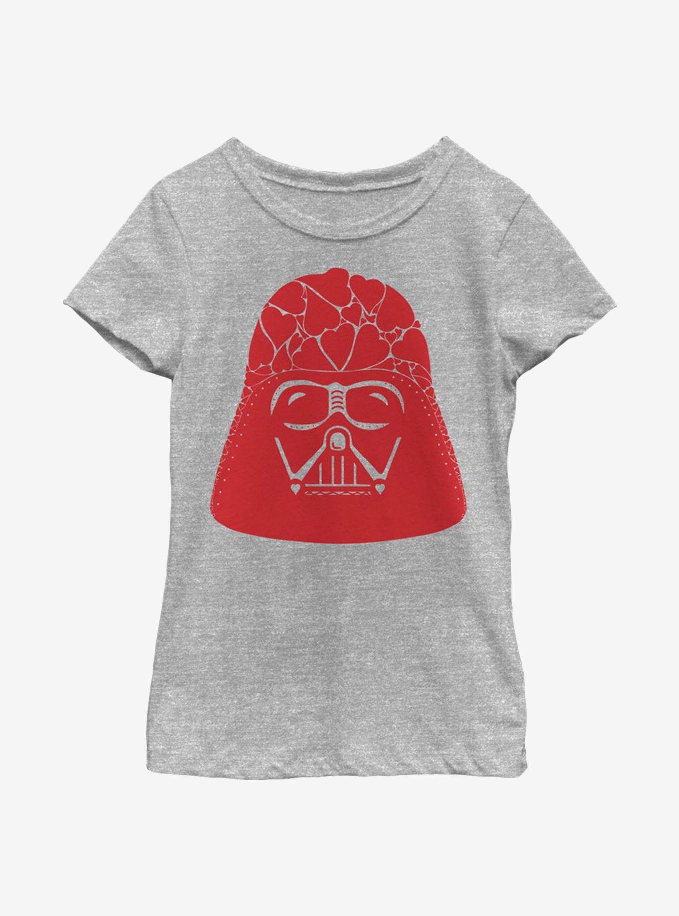 Star Wars Vader Heart Helmet Youth Girls T-Shirt, , hi-res