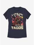 Marvel Deadpool Taco Love Womens T-Shirt, NAVY, hi-res