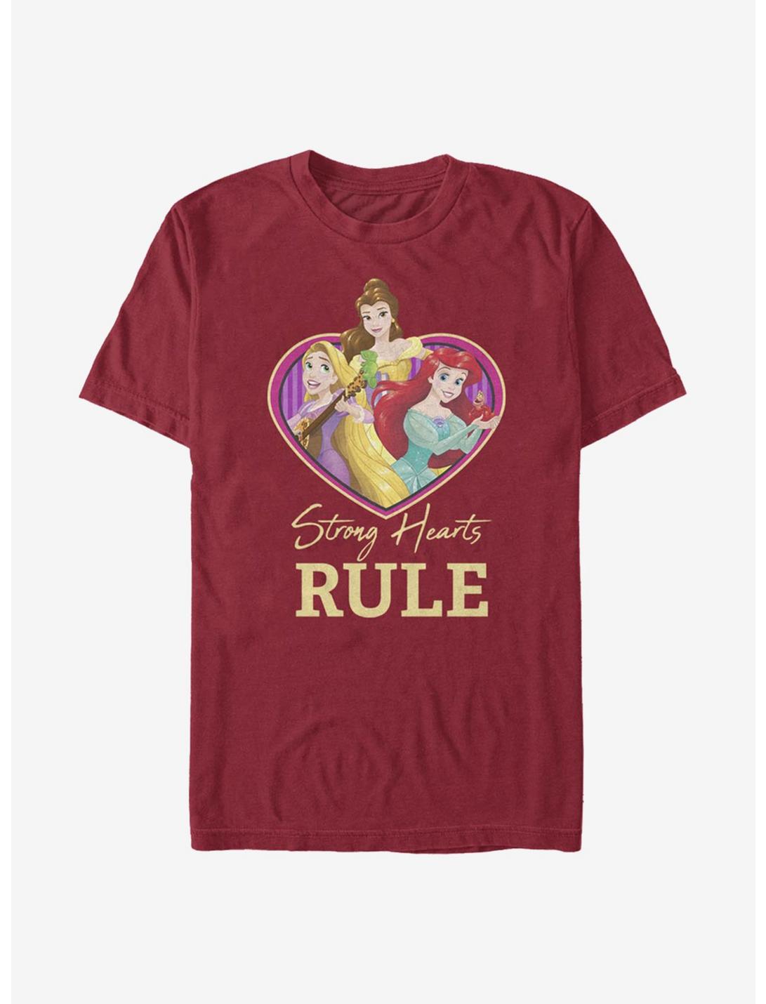 Disney Princesses Strong Hearts Rule T-Shirt, CARDINAL, hi-res