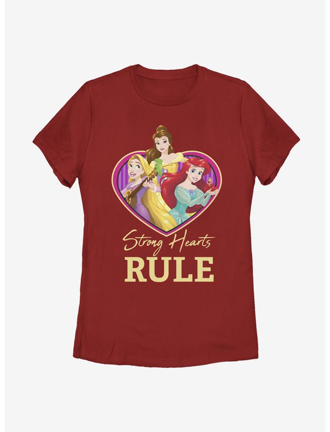 Disney Princesses Strong Heart Rule Womens T-Shirt, RED, hi-res