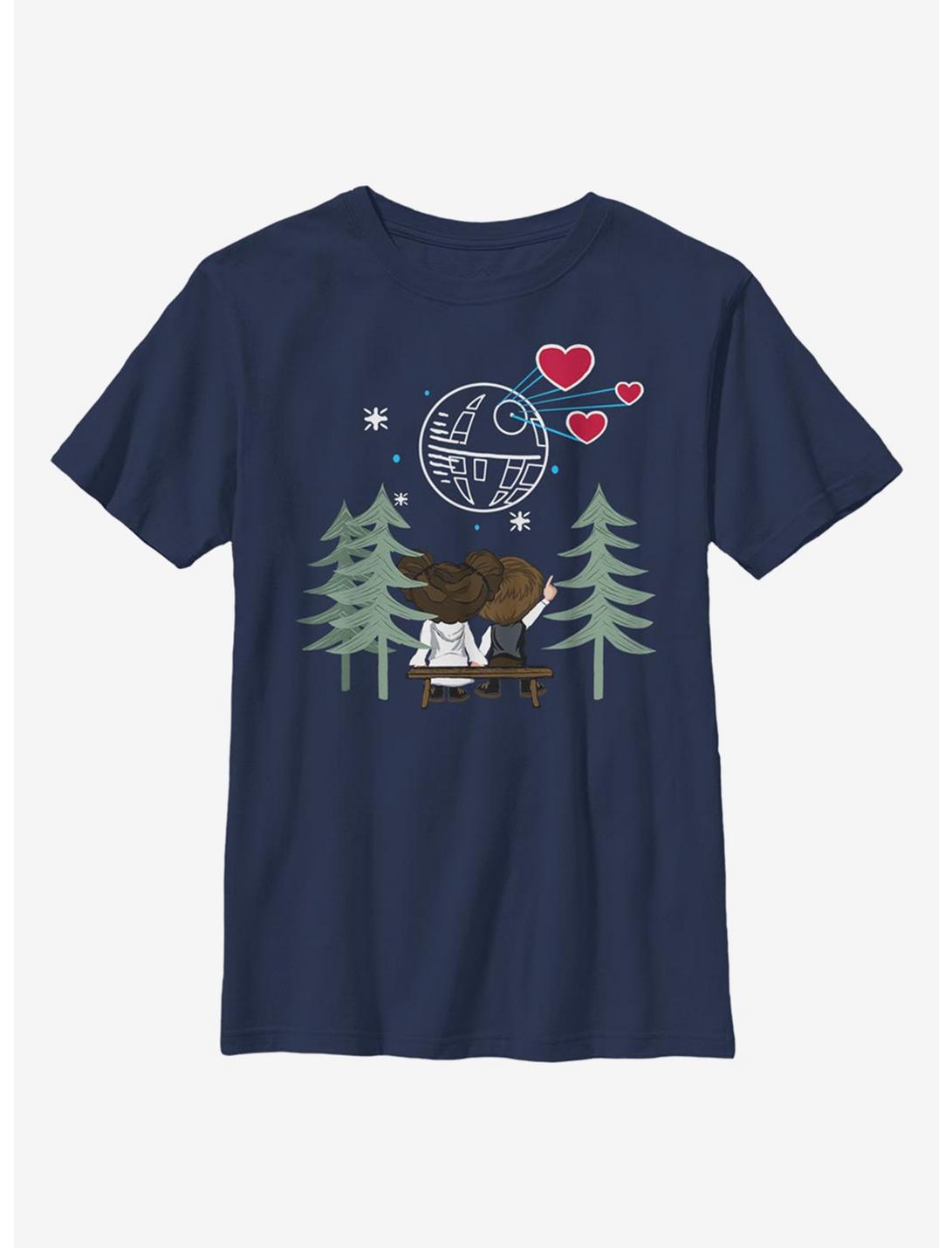 Star Wars Leia Han Love Youth T-Shirt, NAVY, hi-res