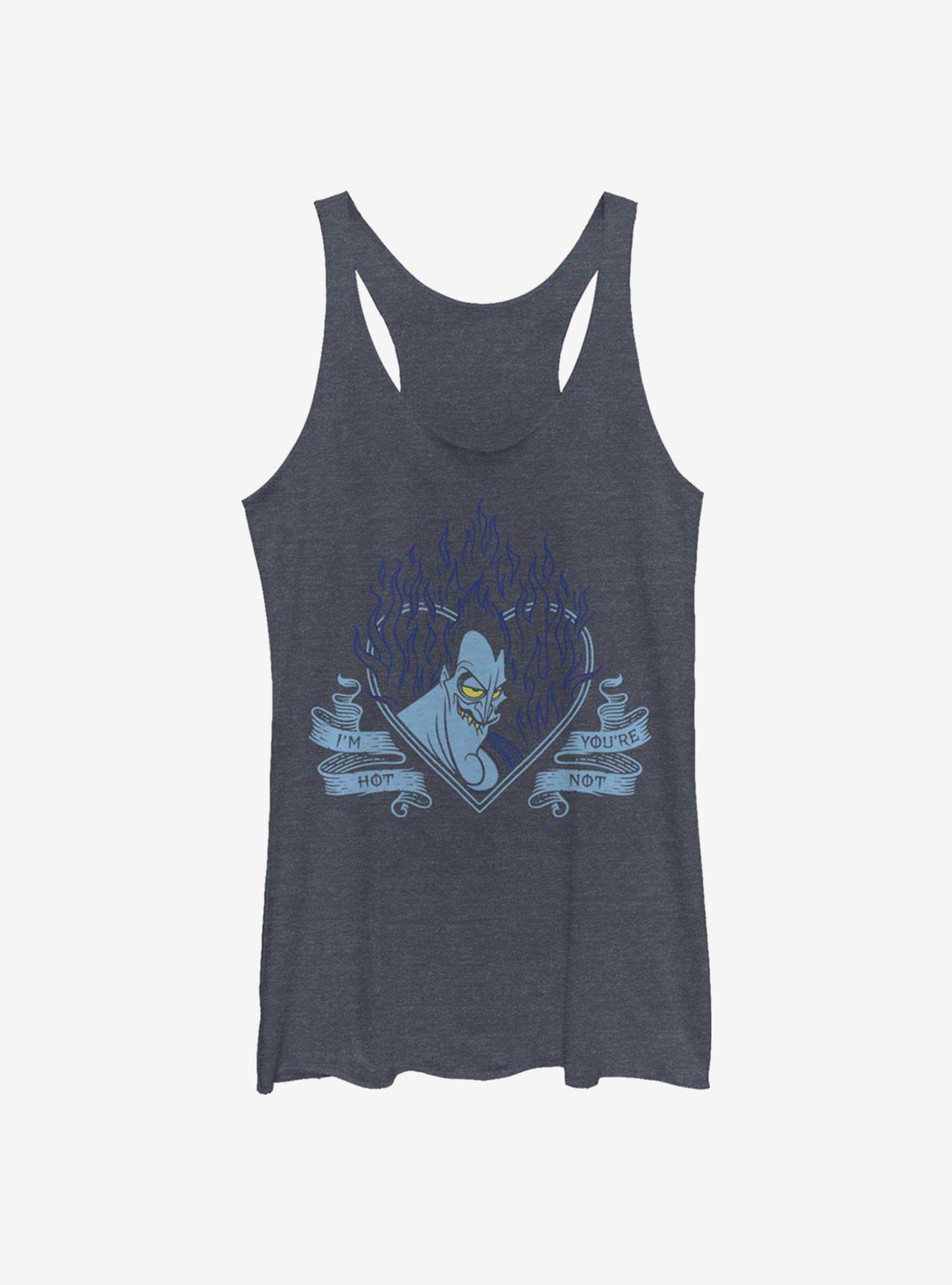 Disney Hercules Hades I'm Hot You're Not Womens Tank Top, NAVY HTR, hi-res