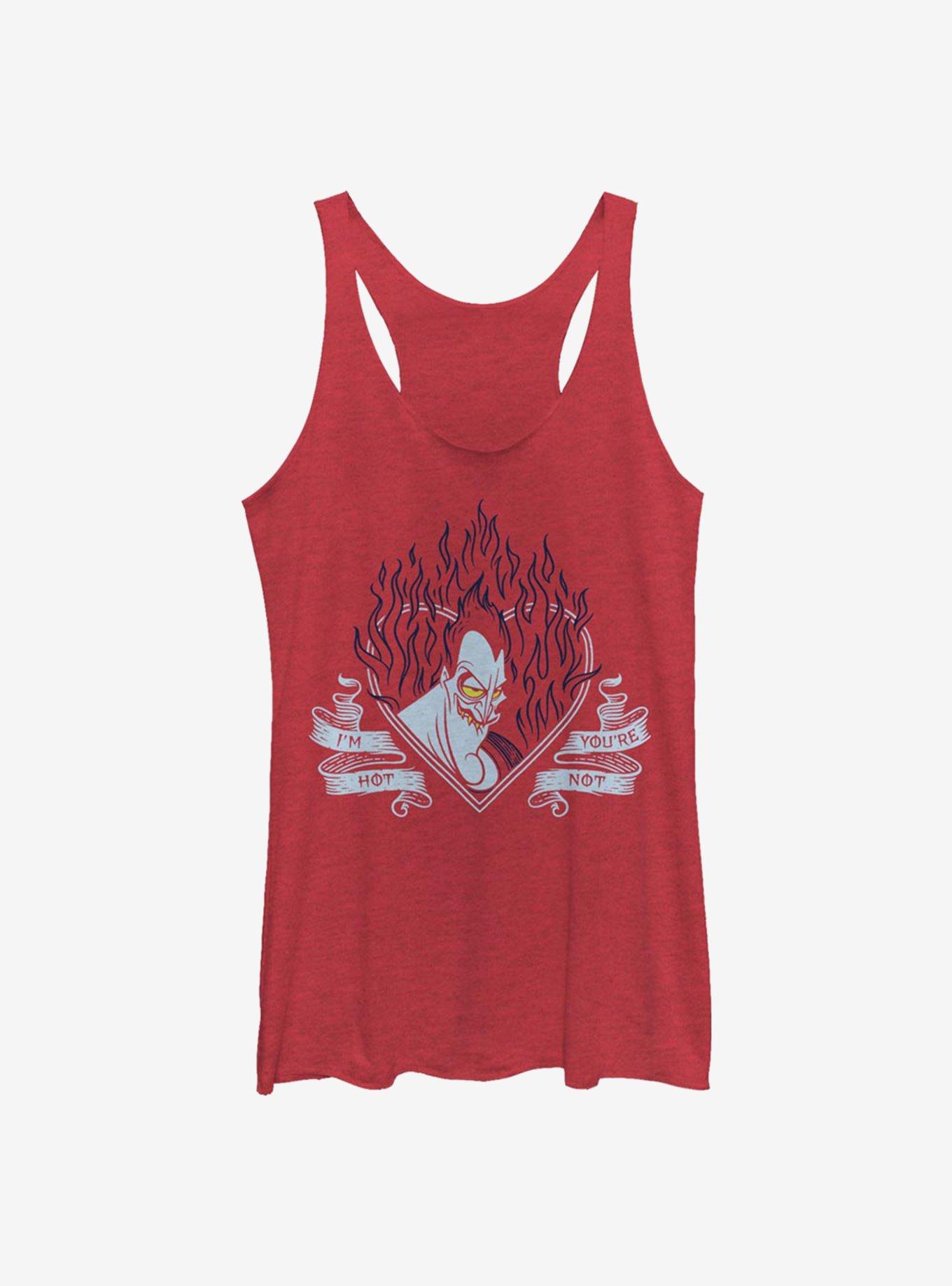 Disney Hercules Hades I'm Hot You're Not Womens Tank Top, RED HTR, hi-res